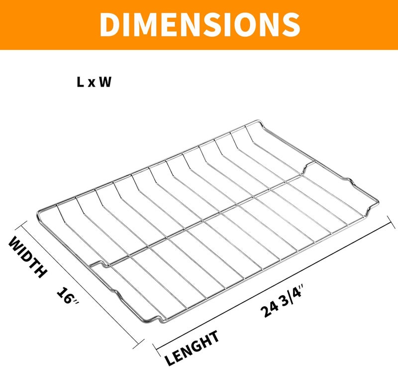 atgestore Upgraded MHL63411403 Oven Rack Replacement for LG Oven Parts 24.75 x 16 IN Range Oven Shelf LDG4313ST LREL6323S LG 304 Stainless Steel Stove Standard Oven Bake Rack Air Fryer Wire Shelf Accessories - Image 2